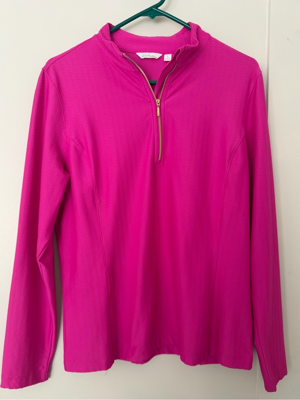 Lady Hagen Bright Fuchsia Quarter-Zip Golf Shirt Size L Excellent condition